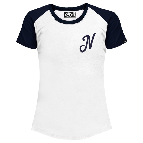 Playera Ranglan Bco/Mno N Dama